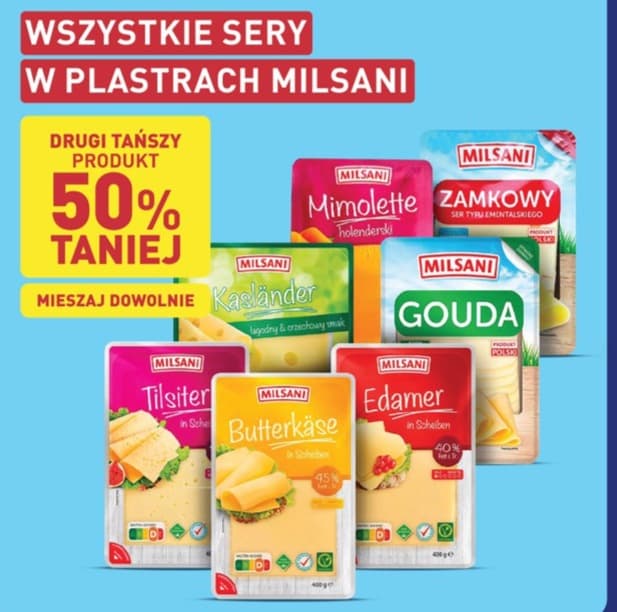 wszystkie sery w plastrach