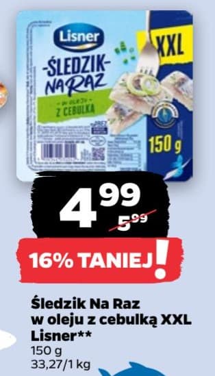 śledzik na raz w oleju z cebulką