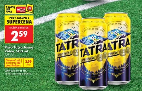 Tatra piwo jasne pełne 500ml
