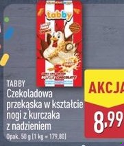 czekoladowa przekąska w kształcie nogi z kurczaka z nadzieniem