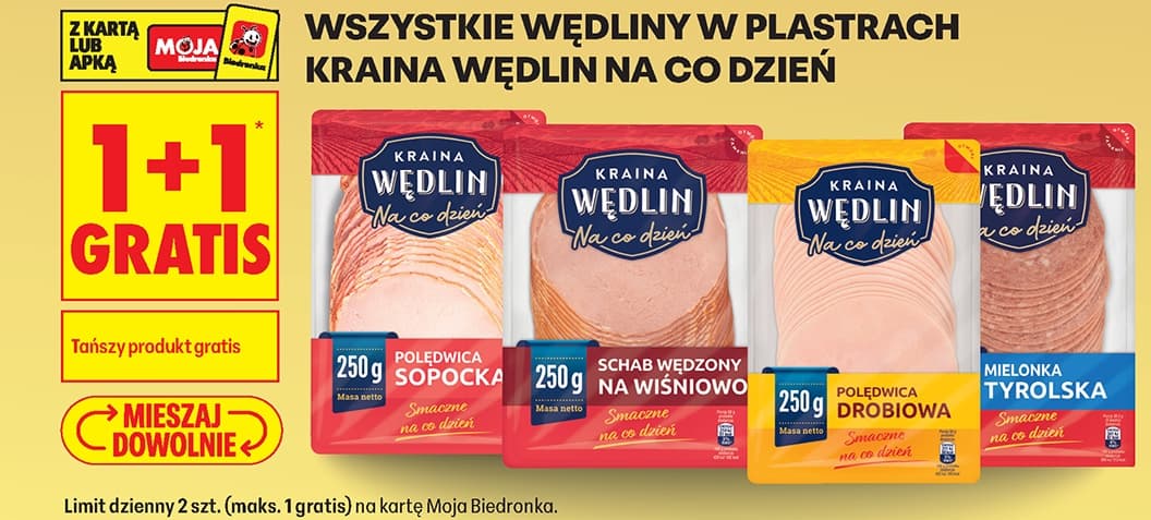wszystkie wędliny w plastrach