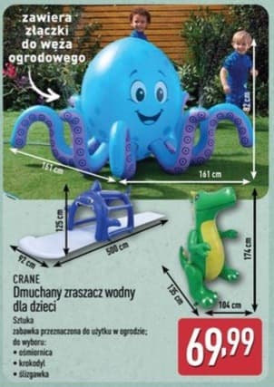 dmuchany zraszacz wodny dla dzieci