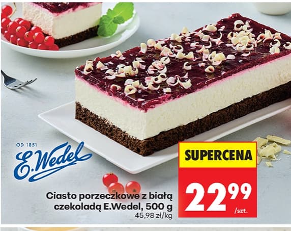 ciasto porzeczkowe z białą czekoladą