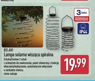 lampa solarna wisząca spiralna
