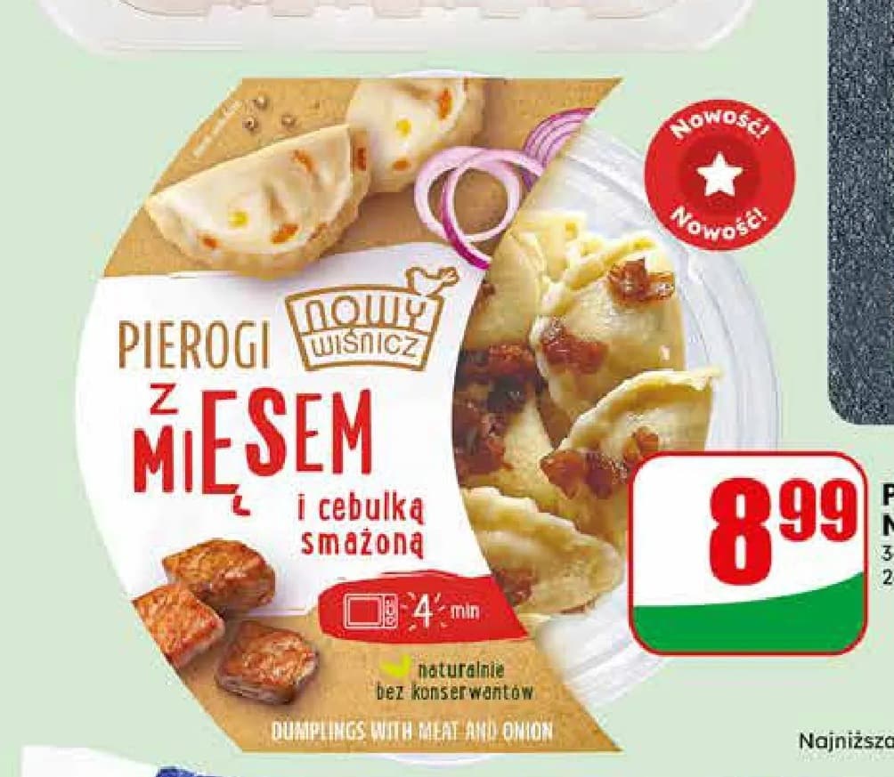 pierogi z mięsem i cebulką smażoną