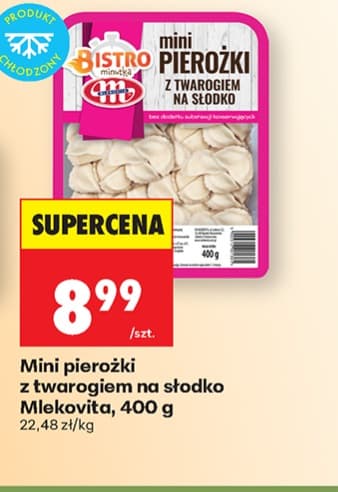 mini pierożki z twarogiem na słodko