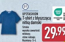 t-shirt z błyszczącą nitką damski