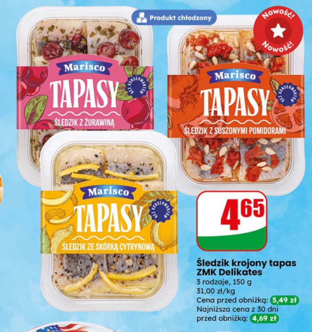 śledzik tapas z żurawiną