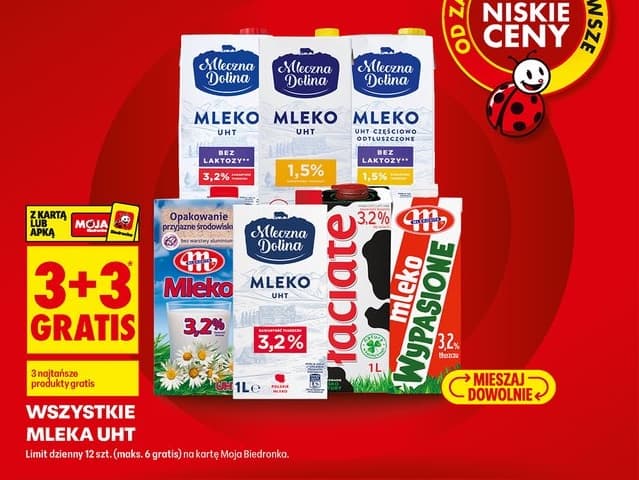 wszystkie mleka UHT