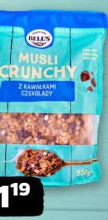 musli crunchy z kawałkami czekolady