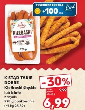 kiełbaski śląskie lub białe z szynki