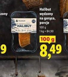 halibut wędzony na gorąco, porcje