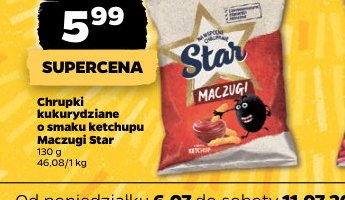 chrupki kukurydziane o smaku ketchupu Maczugi