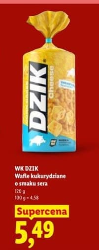 wafle kukurydziane o smaku sera