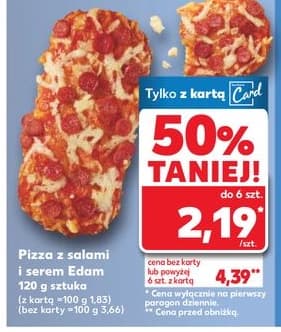 pizza z salami i serem Edam