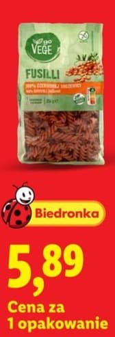 makaron fusilli z czerwonej soczewicy