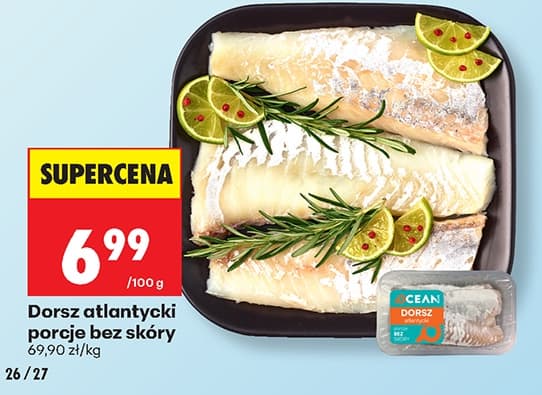 dorsz atlantycki porcje bez skóry