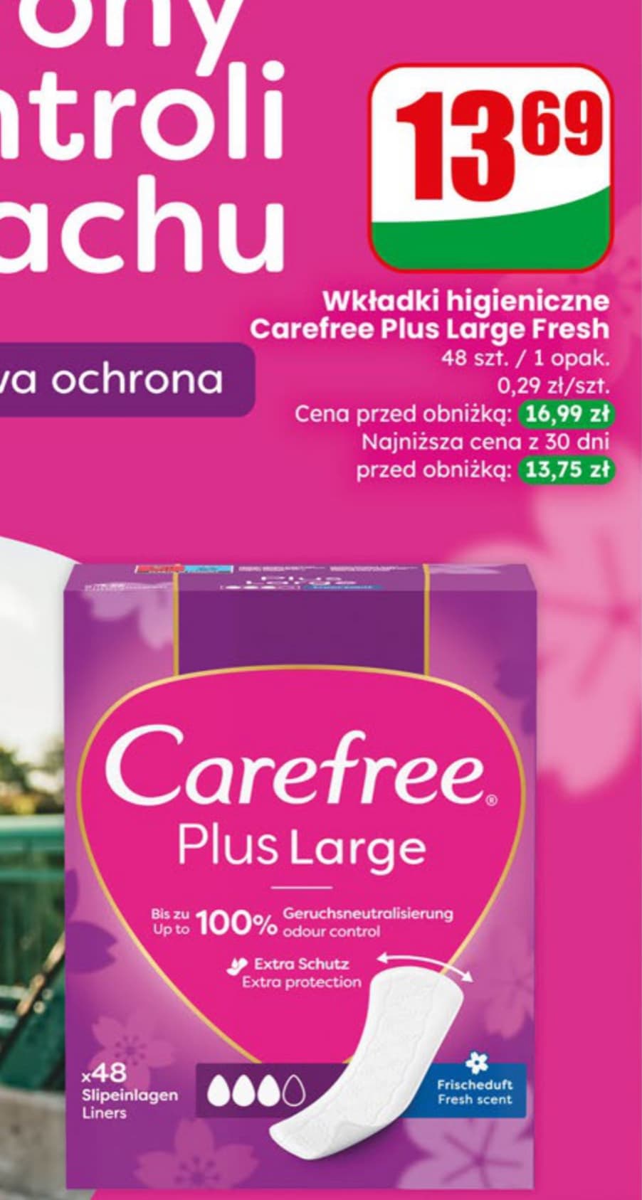 wkładki higieniczne plus large fresh