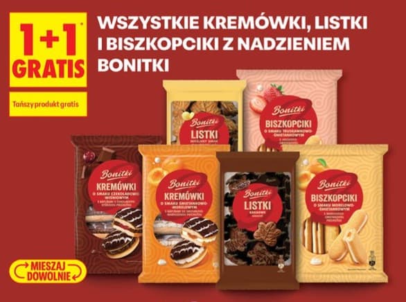 wszystkie kremówki, listki i biszkopty z nadzieniem