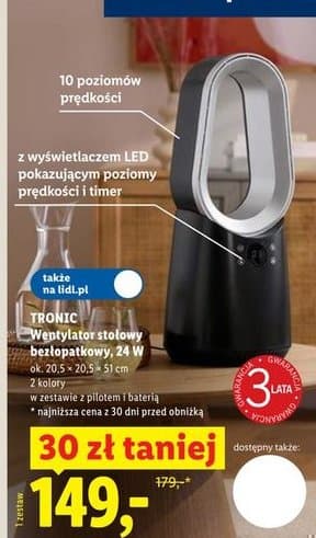 wentylator stołowy bezłopatkowy