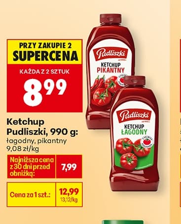 ketchup łagodny, pikantny