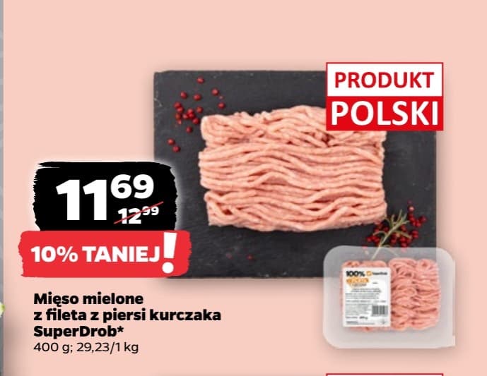 mięso mielone z fileta z piersi kurczaka