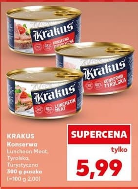 konserwa luncheon meat, tyrolska, turystyczna