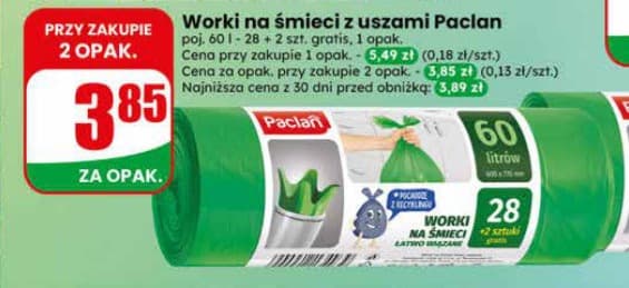 worki na śmieci z uszami