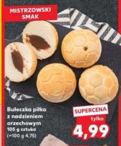 bułeczka piłka z nadzieniem orzechowym
