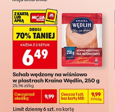 schab wędzony na wiśniowo w plastrach
