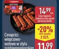 cevapcici wieprzowo-wołowe w stylu śródziemnomorskim