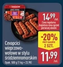 cevapcici wieprzowo-wołowe w stylu śródziemnomorskim