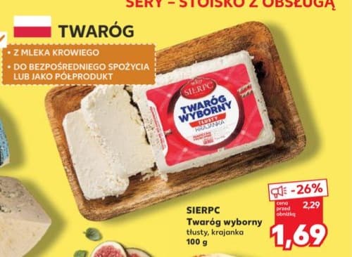 twaróg wyborny tłusty, krojona