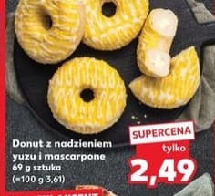 donut z nadzieniem yuzu i mascarpone