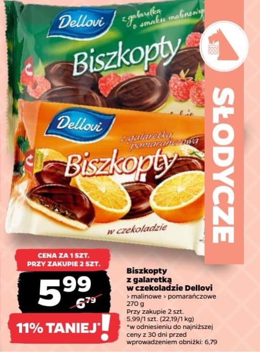 biszkopty z galaretką w czekoladzie
