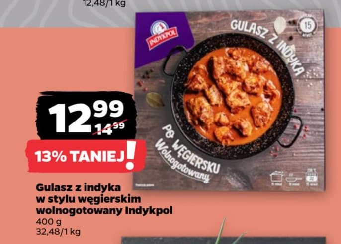 gulasz z indyka w stylu węgierskim wolnogotowany