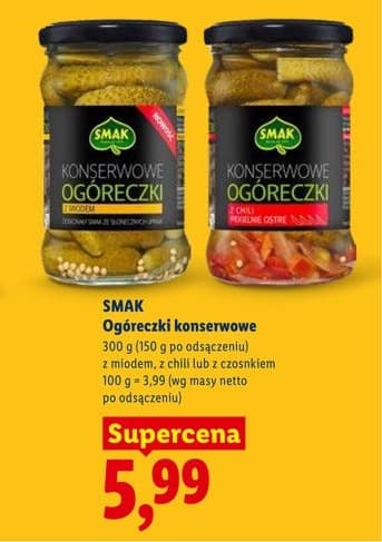ogórki konserwowe z miodem