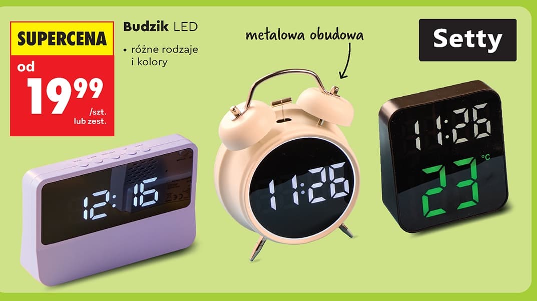 budzik LED