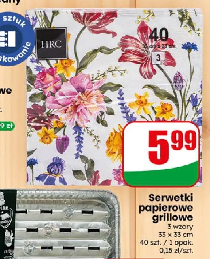 serwetki papierowe grillowe