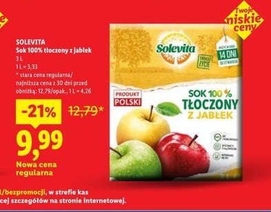 sok 100% tłoczony z jabłek