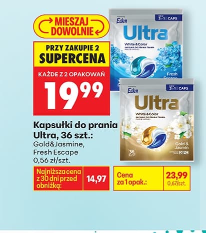 kapsułki do prania gold jasmine lub fresh escape