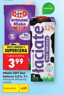 mleko UHT bez laktozy 3,2%