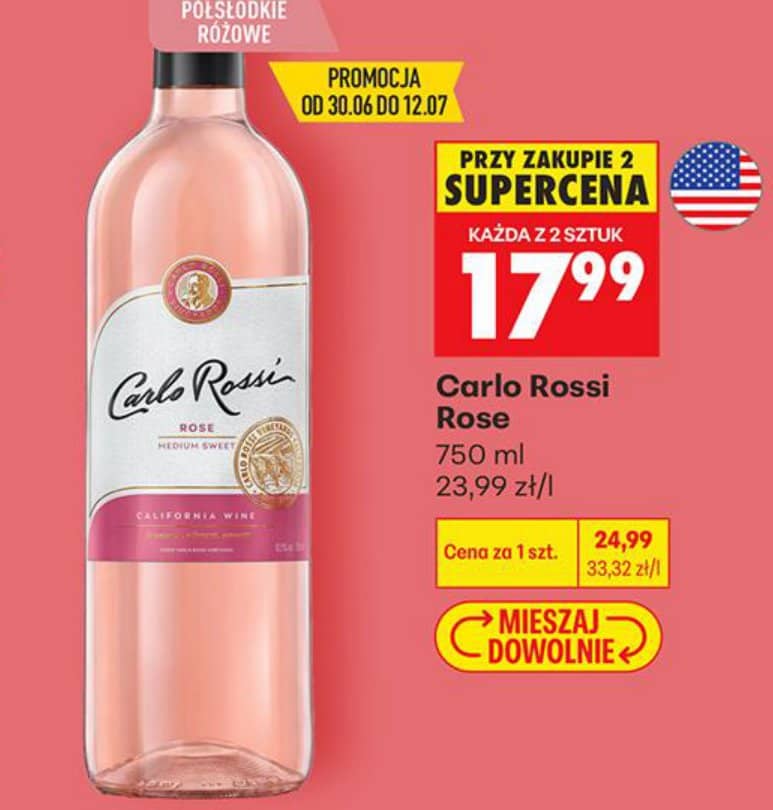 Carlo Rossi wino różowe 750ml