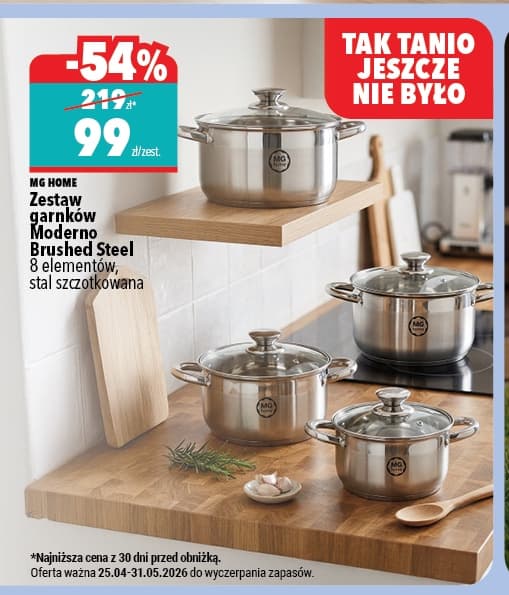 Zestaw garnków Moderno Brushed Steel