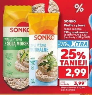 wafle ryżowe różne rodzaje