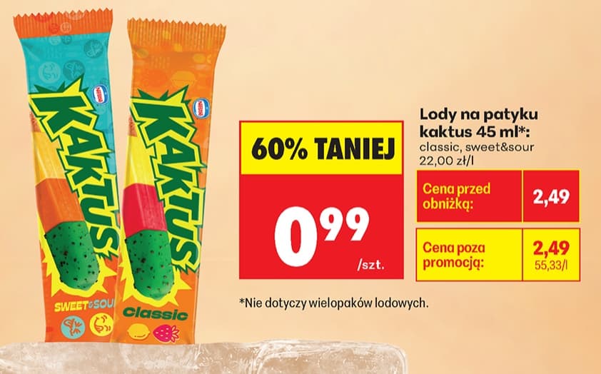 lody na patyku kaktus