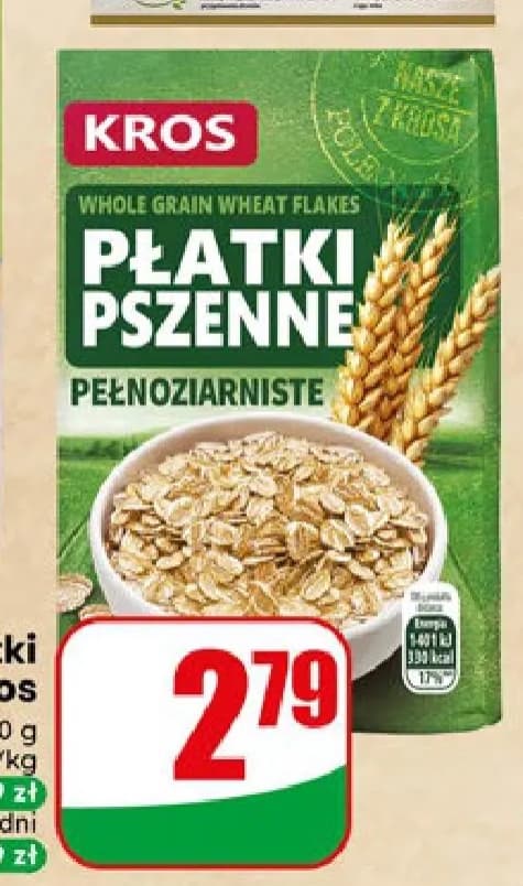 płatki pszenne pełnoziarniste