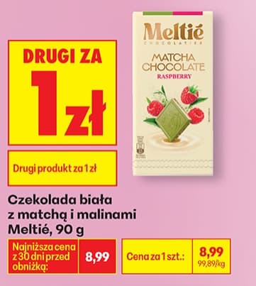 czekolada biała z matchą i malinami