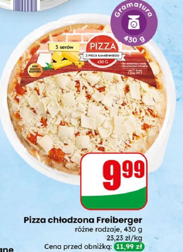 pizza chłodzona 5 serów z mięsem kurczaka