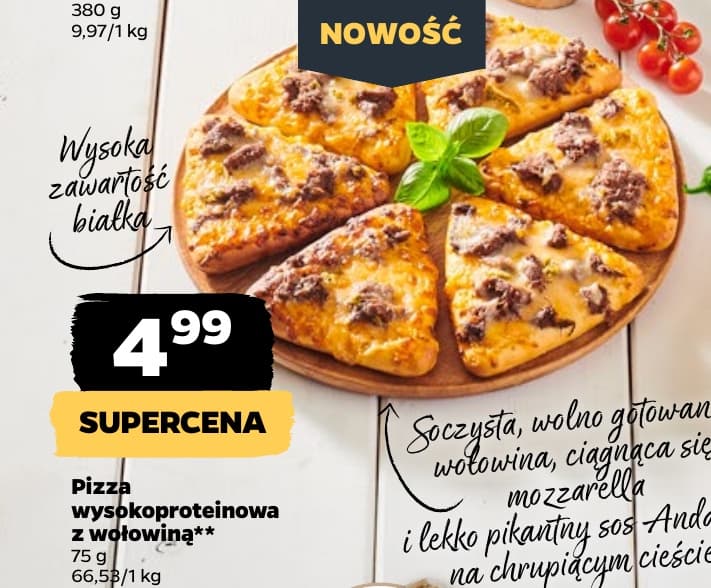 pizza wysokoproteinowa z wołowiną